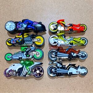 VINTAGE HOT WHEELS Thunder Cycles Cybertooth Over8 Pull-Dog Hoodlum Lot Of 8ea